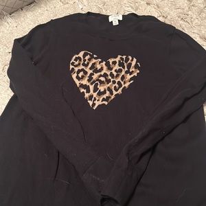 Black leopard sweater